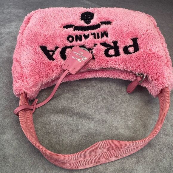 Prada 2000 Re-Edition Terry Cloth Mini Pink Women's Bag - Picture 7 of 13